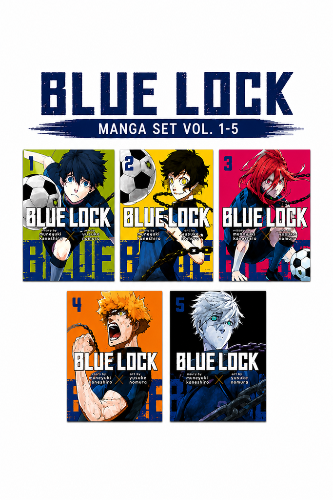 Blue Lock Manga Set Volumes 1-5 by Muneyuki Kaneshiro (A+ Quality)